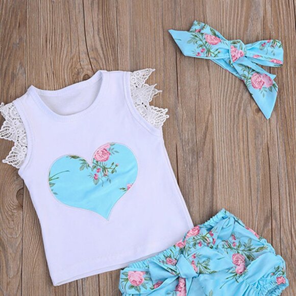 3-Piece Girls' Matching Set with Purse